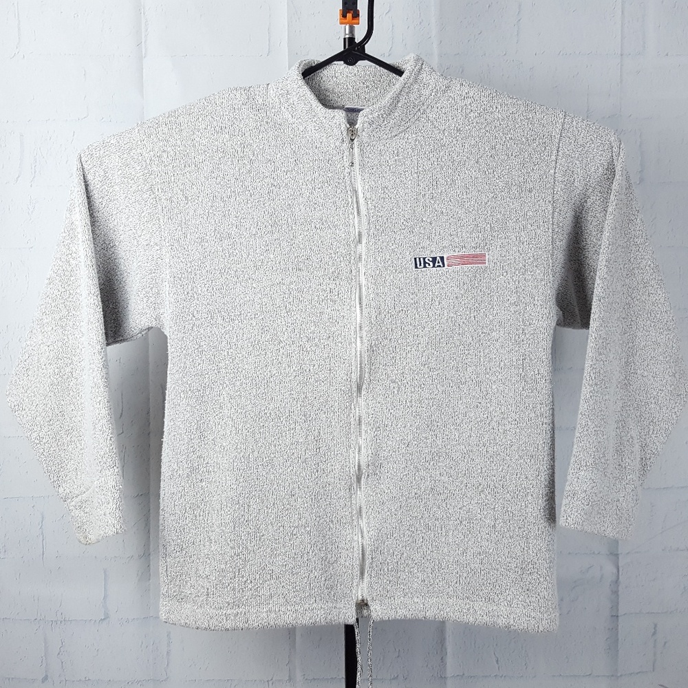 ESY Sportswear USA Unisex L Gray Zip Up Jacket